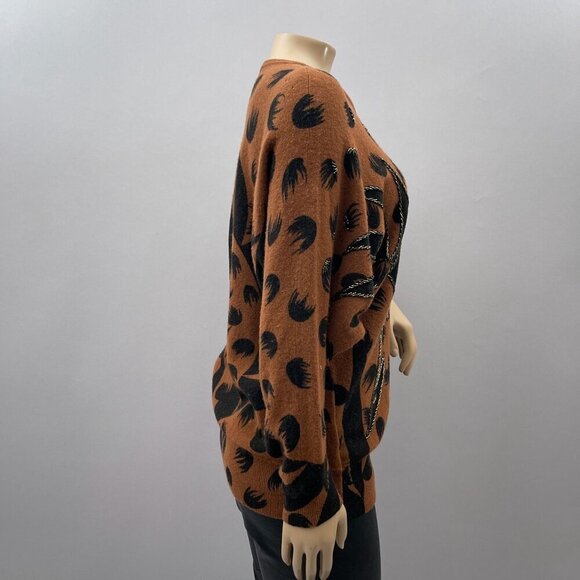 80s Vintage Eminent Wool Blend Patterned Sweater Crewneck Womens M *Needs Repair - Picture 8 of 11